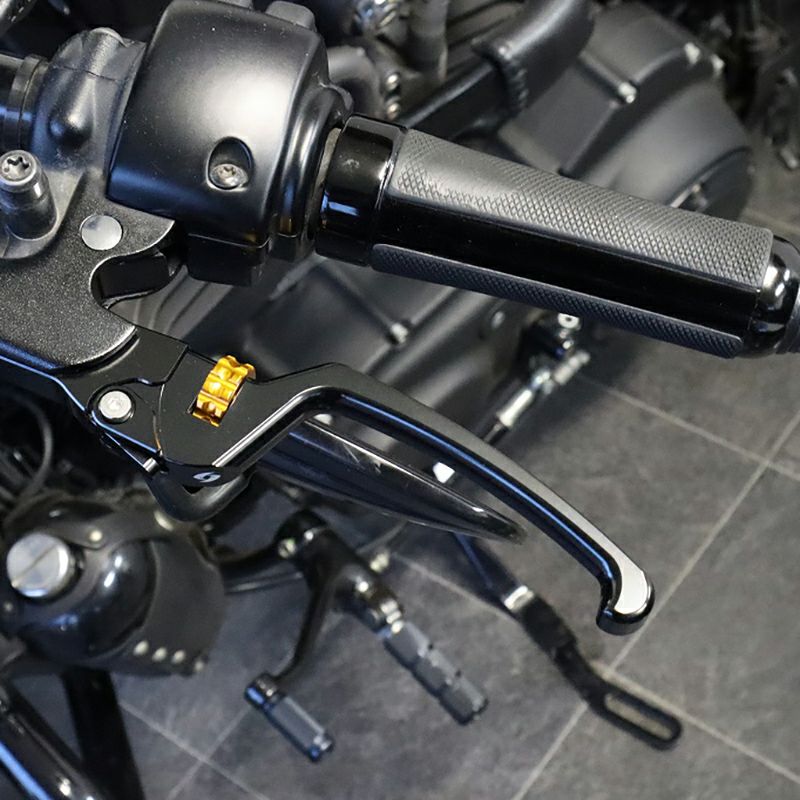 スポーツスター アジャスタブルレバーセット スタンダードタイプ (ブラック/ゴールド)