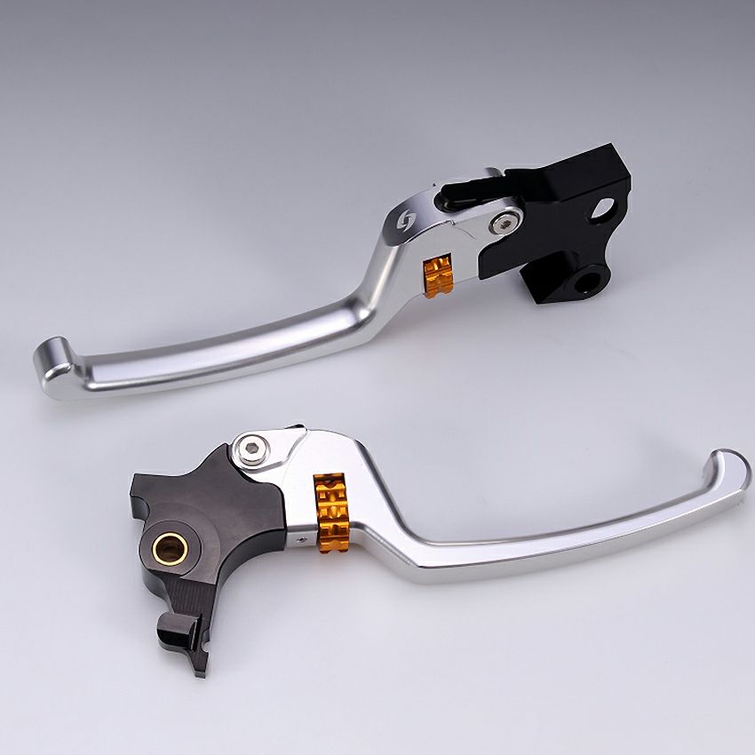 スポーツスター アジャスタブルレバーセット スタンダードタイプ (シルバー/ゴールド)1