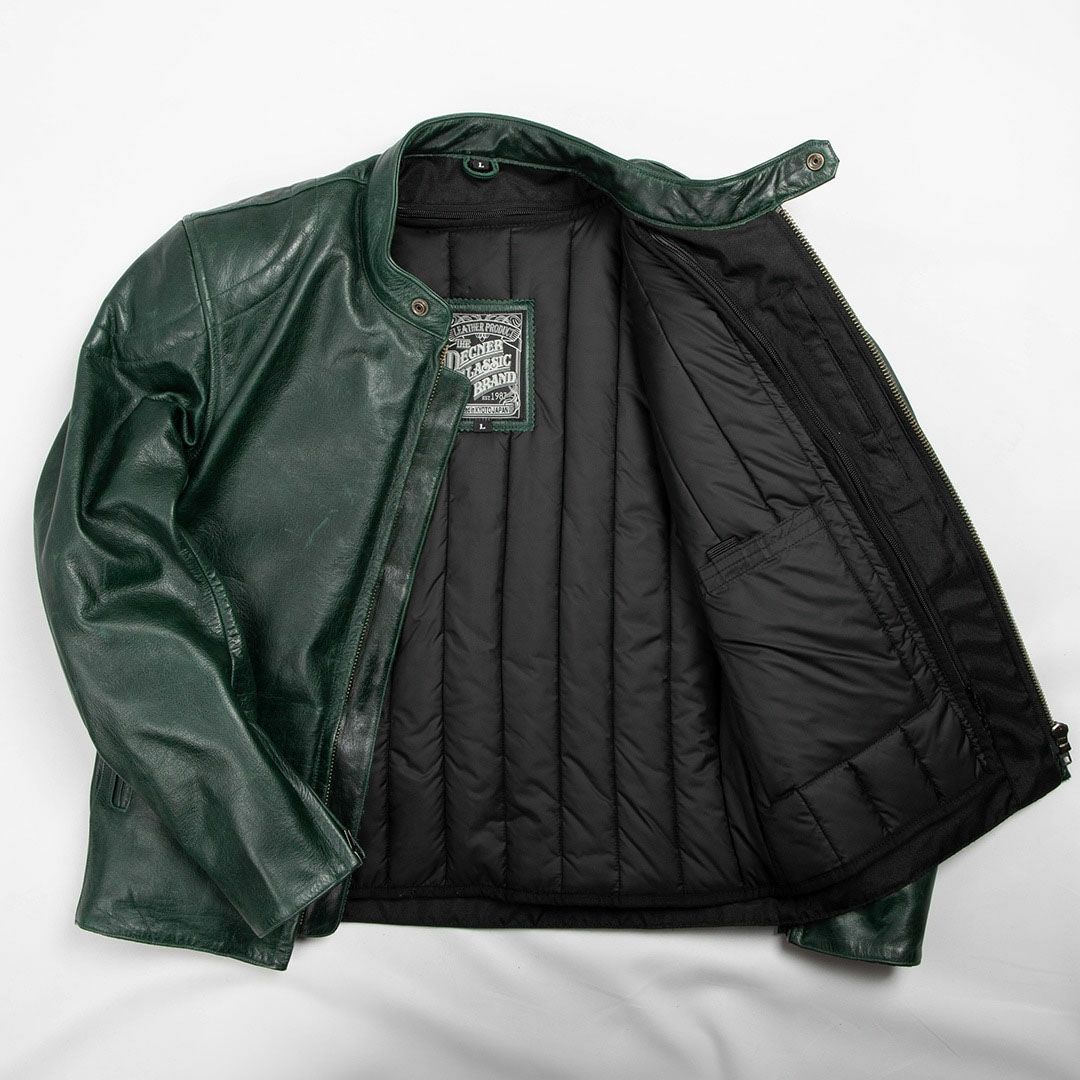DEGNER デグナー ウインター レザー インナー付き ジャケット グリーン 2