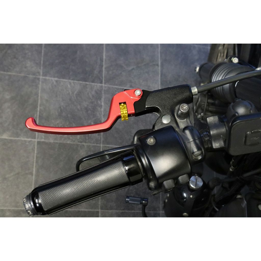 スポーツスター アジャスタブルレバーセット スタンダードタイプ (レッド/ゴールド)2