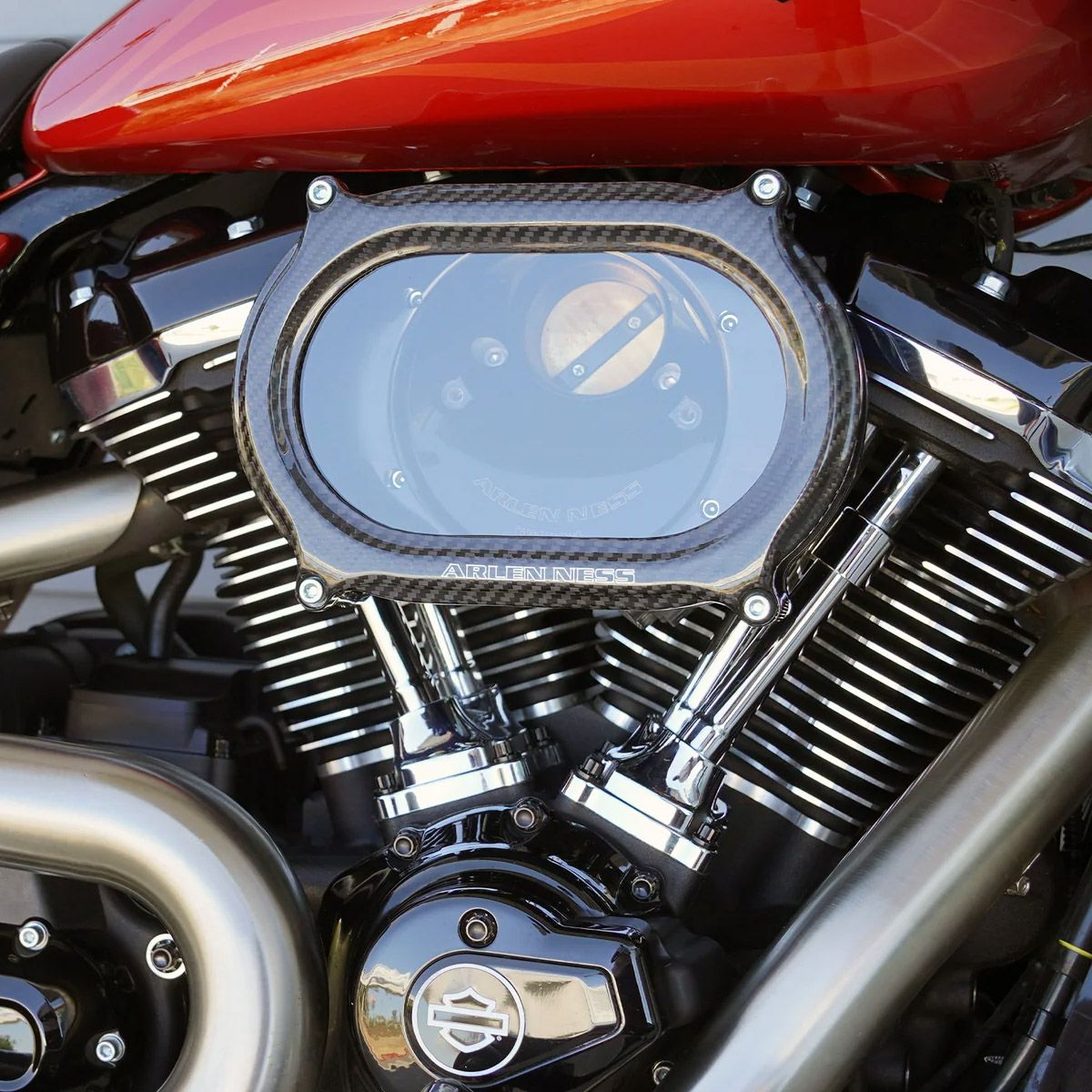 2024以降 ツーリング、2025以降 ソフテイル メソッド・オーバルエアクリーナー (カーボンファイバー)