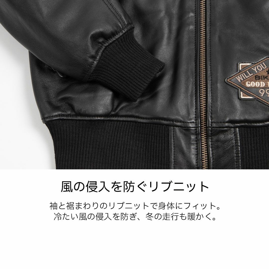 DEGNER デグナー ウインター レザー MA-1 ジャケット ブラック 6