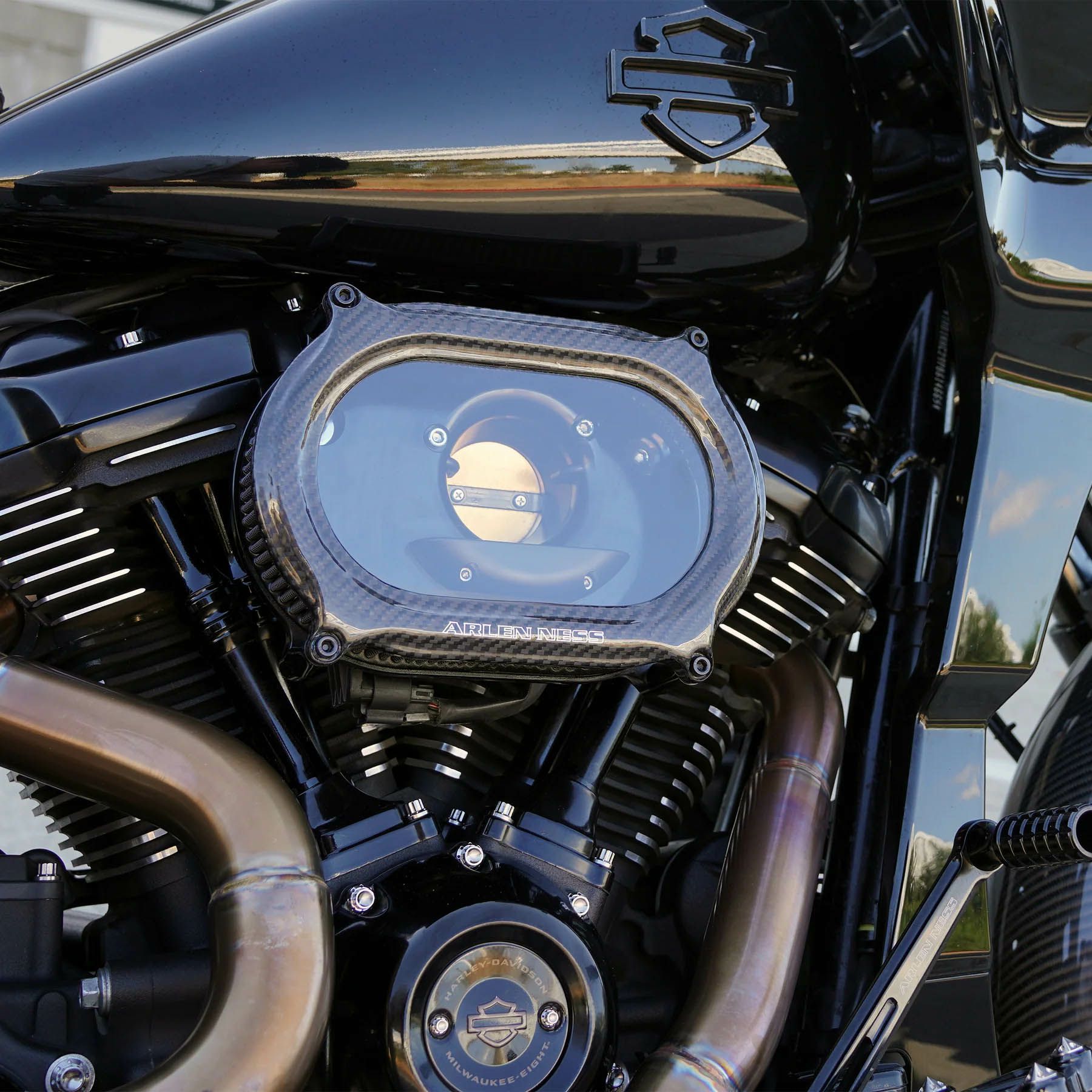 2017～2023 ツーリング、2018～2024 ソフテイル メソッド・オーバルエアクリーナー (カーボンファイバー)