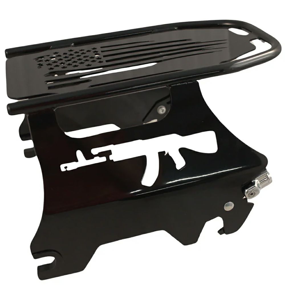 パトリオット・デタッチャブル ソロラゲッジラック (グロスブラック) M8 ストリートボブ、ヘリテイジクラシック1