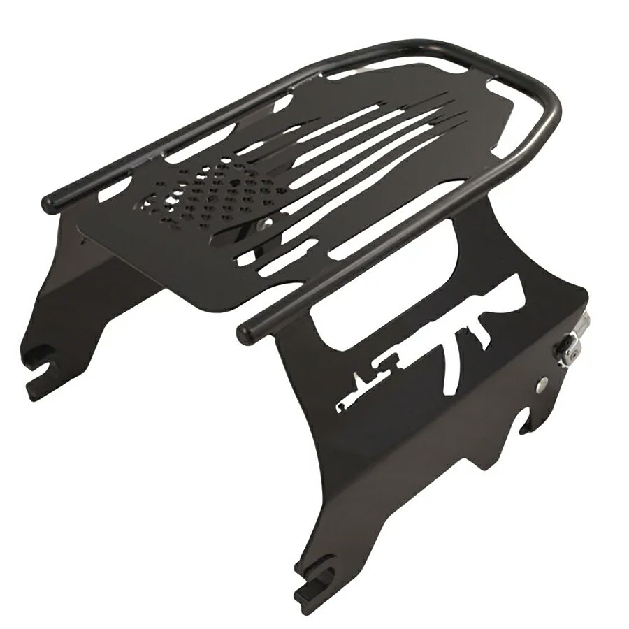 パトリオット・デタッチャブル ソロラゲッジラック (グロスブラック) M8 ストリートボブ、ヘリテイジクラシック2