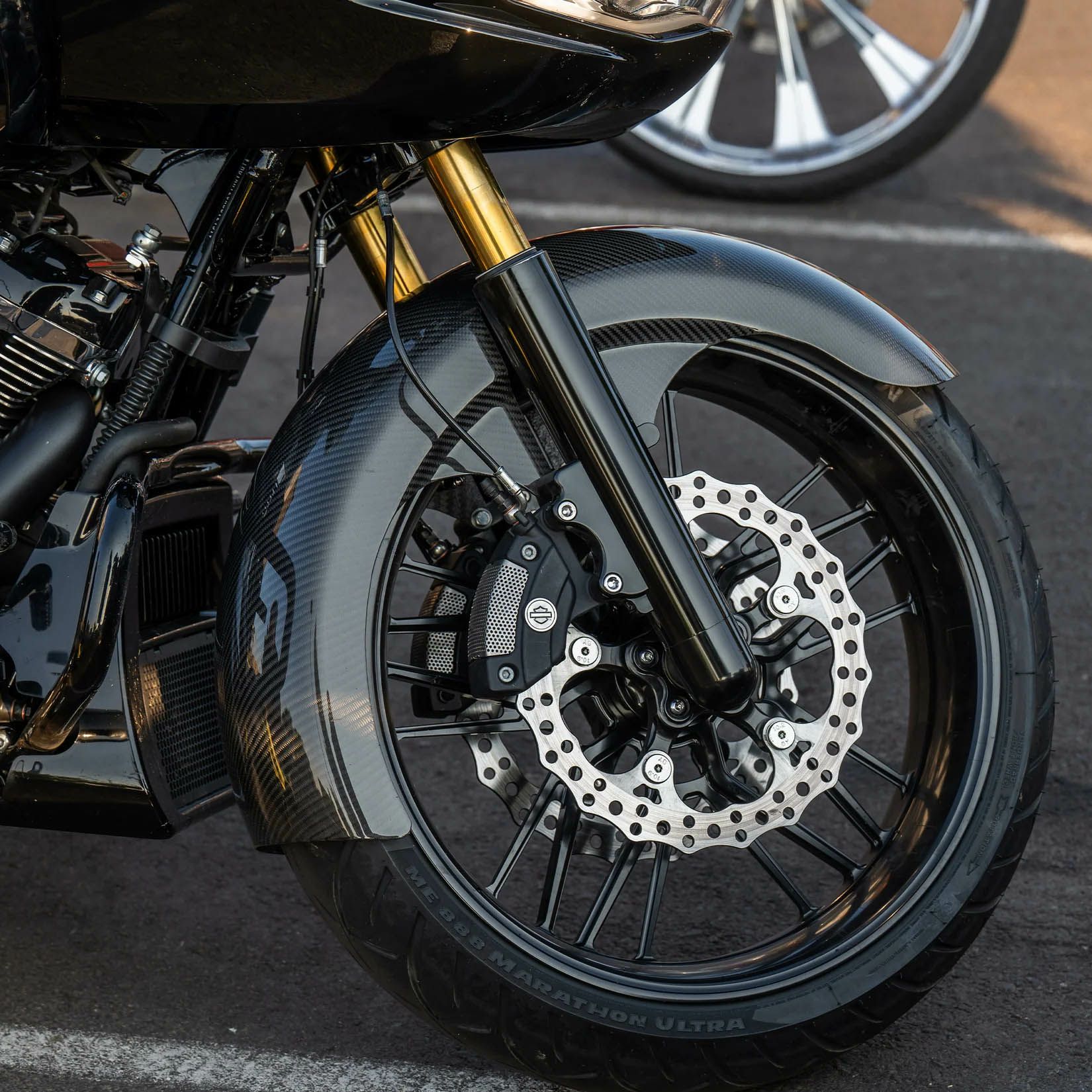 21インチファットタイヤ用 Rapper カーボン・フロントフェンダー1