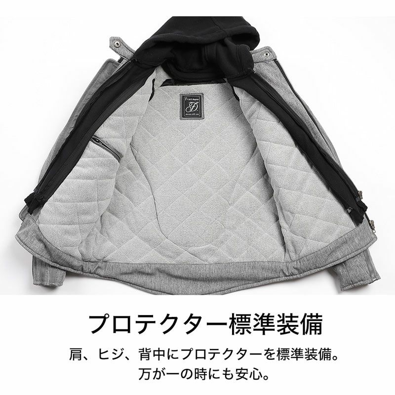 DEGNER デグナー レディース ウインター フード付き ソフトシェル ジャケット グレー 8