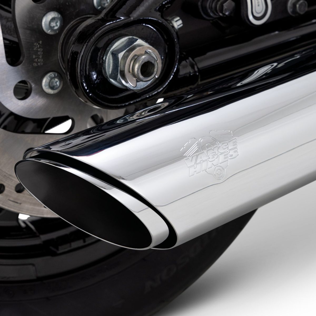 ツインスラッシュ・スリップオンマフラー (クローム)1