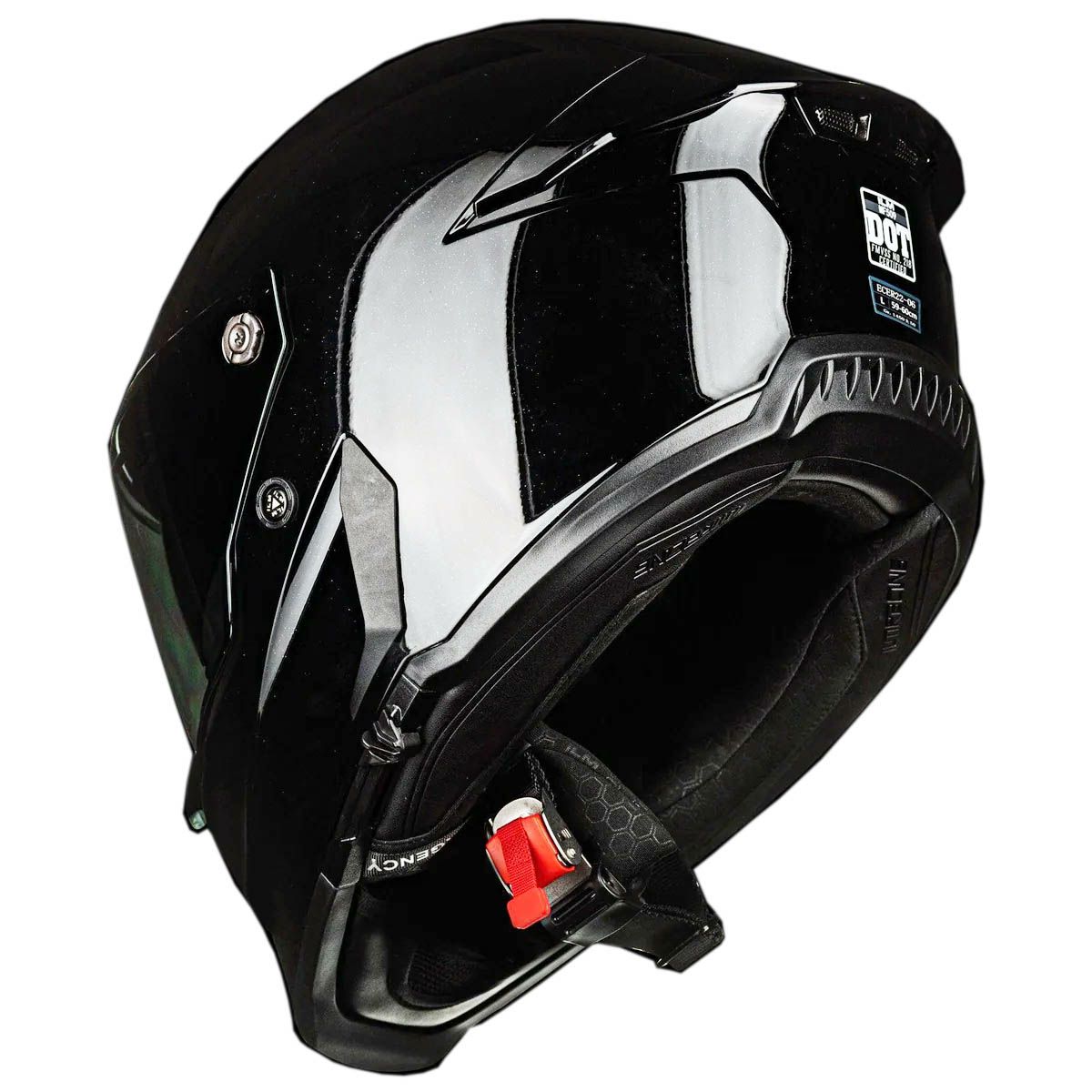 ILM MF509 フルフェイス ヘルメット レーシングモデル グロスブラック 2