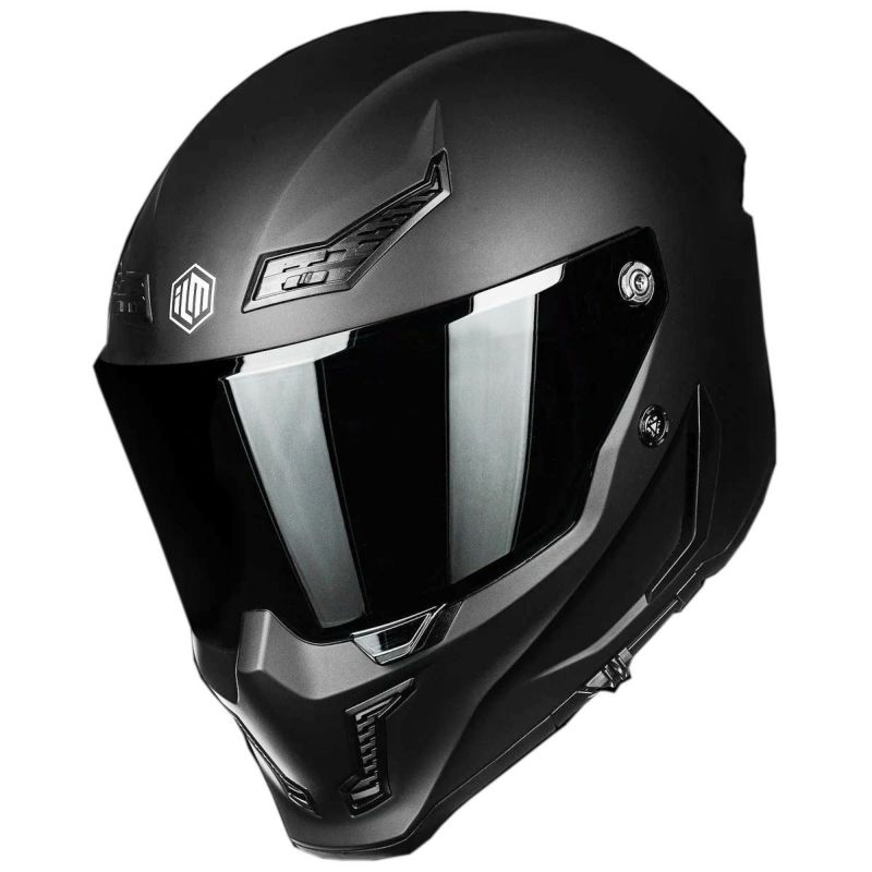 ILM MF509 フルフェイス ヘルメット レーシングモデル マットブラック