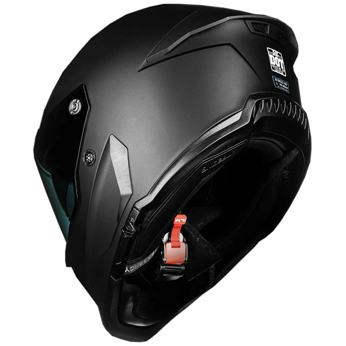 ILM MF509 フルフェイス ヘルメット レーシングモデル マットブラック 2