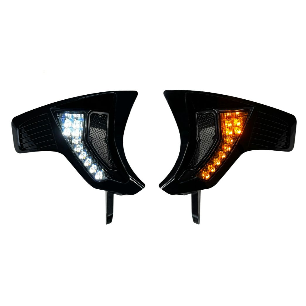 2024以降 ロードグライド シャークデーモンヘッドライト用 LEDウィンカー付ベント1