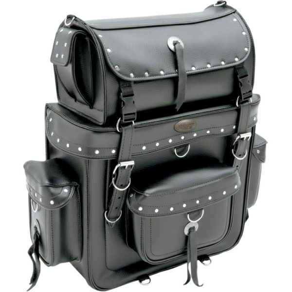 All American Rider WEEKENDER シーシーバー ツーリングバッグ　スタッズ-01