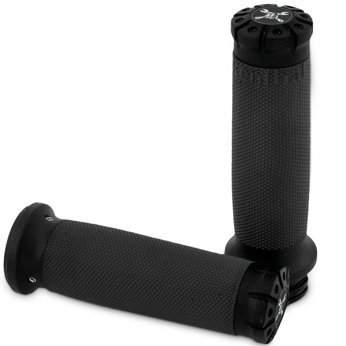 ホーク ハーレー ケーブルスロットル車用 ハンドグリップ (テクスチャーブラック) 