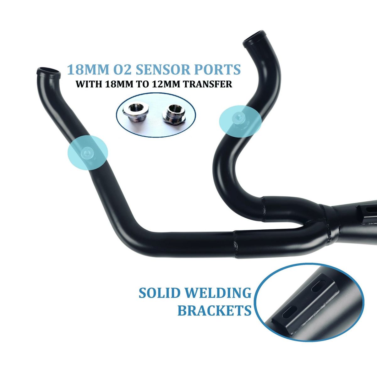 ターンアウト 2-1フルエキゾーストマフラー (ブラック)3