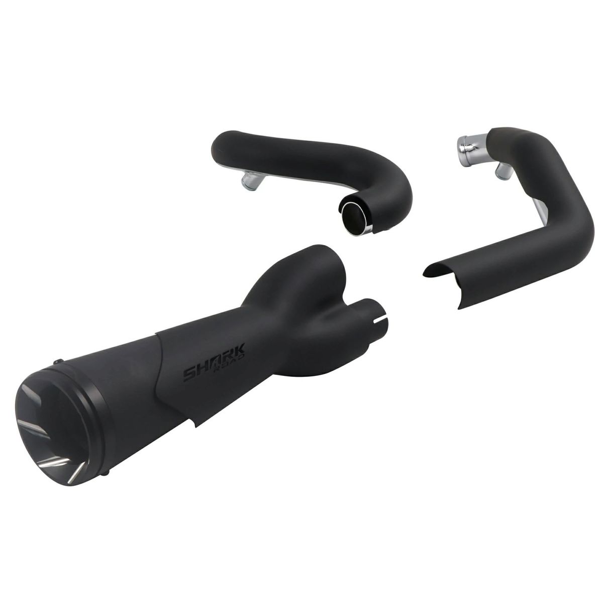 ショート 2-1フルエキゾーストマフラー (ブラック)1