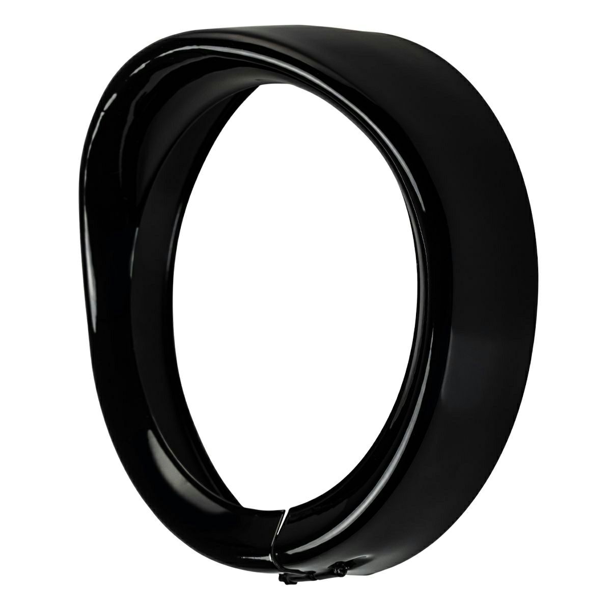 7インチヘッドライト用 バイザースタイルトリムリング (グロスブラック)