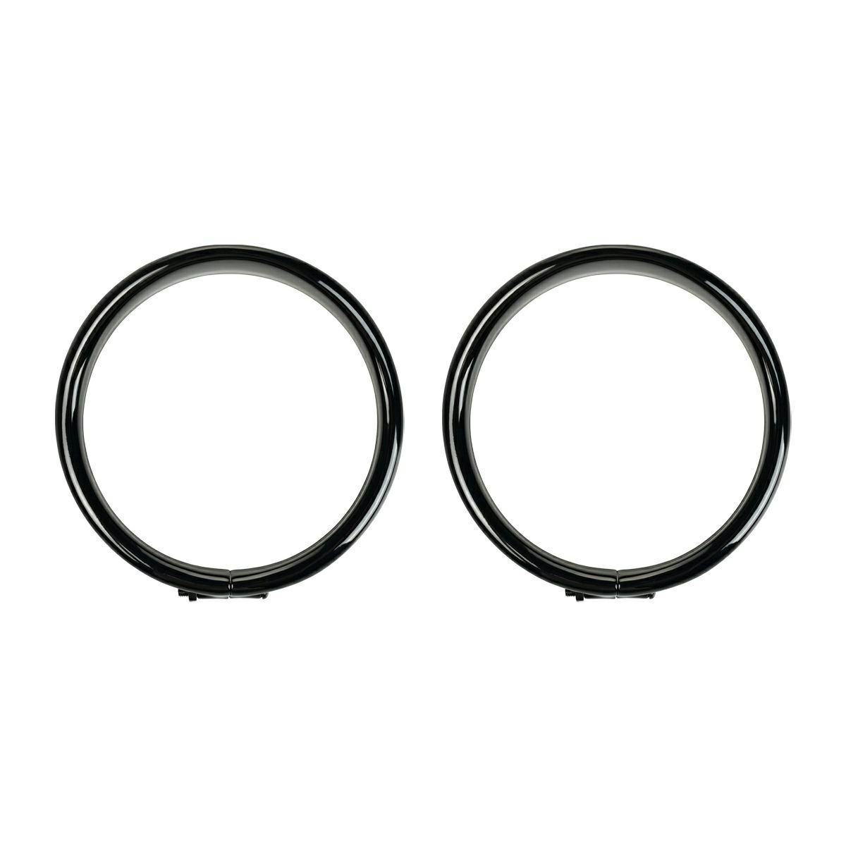 4.5インチ パッシングライト用 バイザースタイルトリムリング (グロスブラック)1