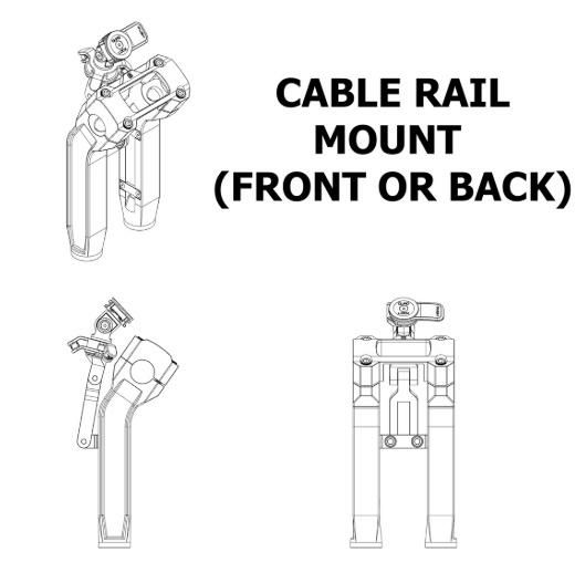 OGライザーケーブルレールマウント用 クアッドロック バイブレーションダンパー マウント OG（オリジナルガレージモト） 　02