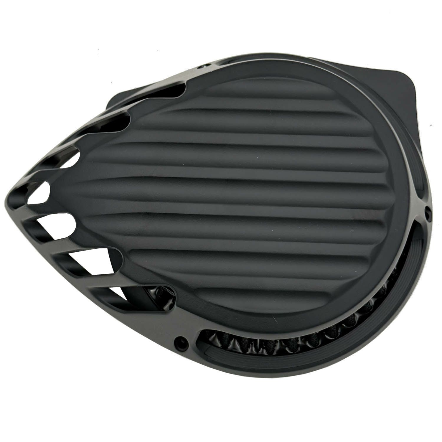 Rough Crafts フィンデザイン ティアドロップエアクリーナー ツインカム・電子制御スロットル用 マットブラック