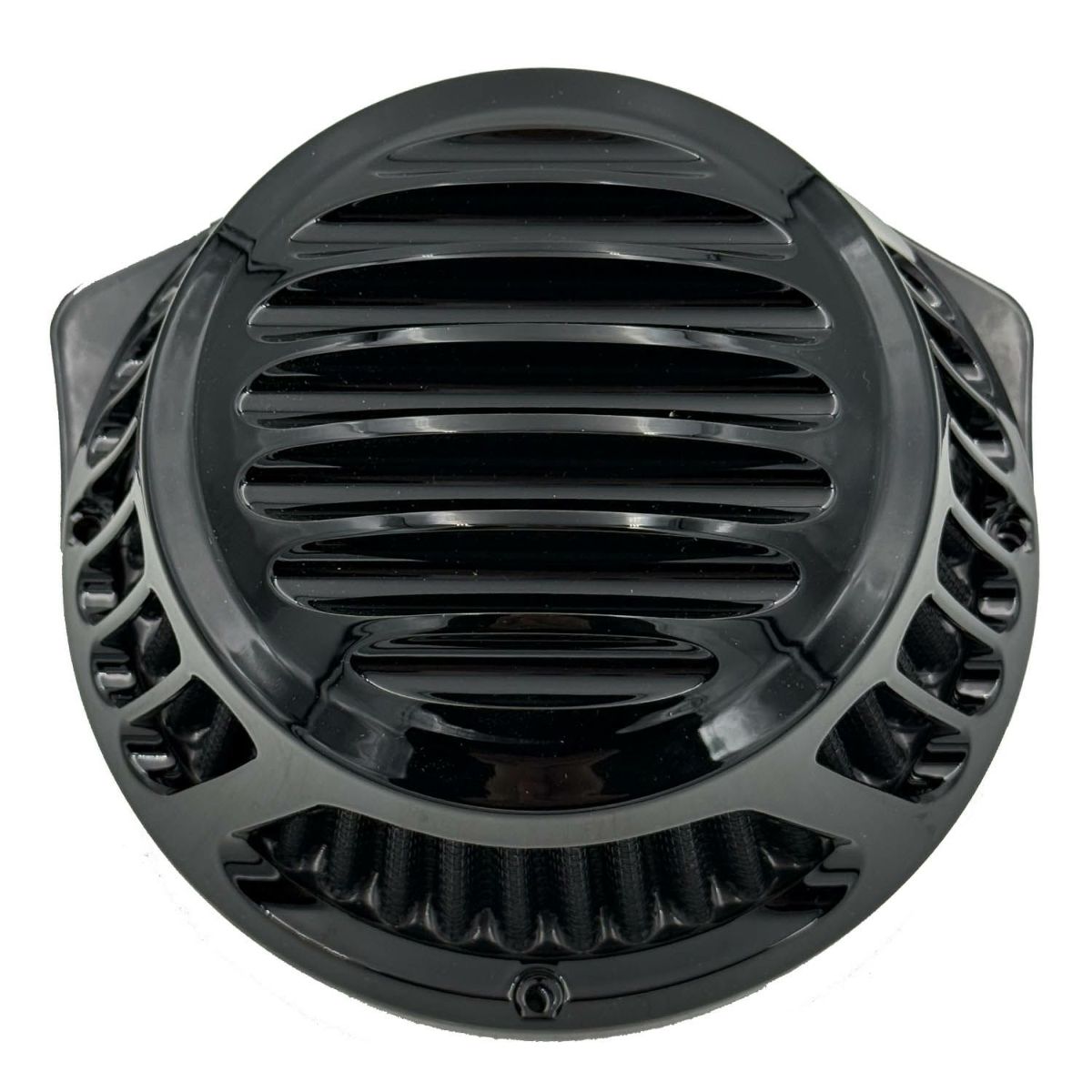 Rough Crafts フィンデザイン ラウンドエアクリーナー スポーツスター用 グロスブラック 2