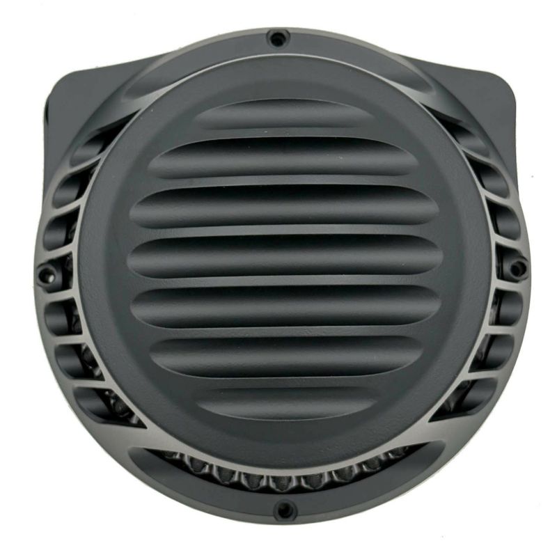 Rough Crafts フィンデザイン ラウンドエアクリーナー スポーツスター用 マットブラック