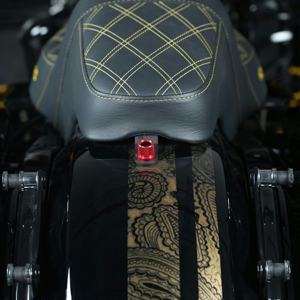 カーボンインサート・ハーレー用 シートスクリュー (レッド)1