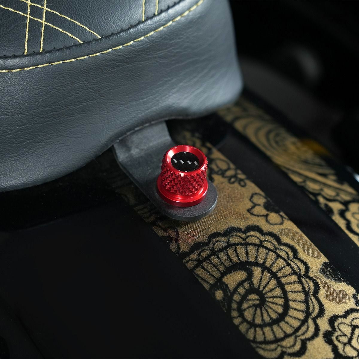 カーボンインサート・ハーレー用 シートスクリュー (レッド)2