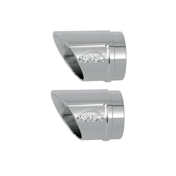 S＆S POWERTUNEマフラー エンドキャップ クローム スラッシュカット-01