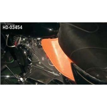 キジマ サドルヒートガード FRP＆レザー ブラウン-02