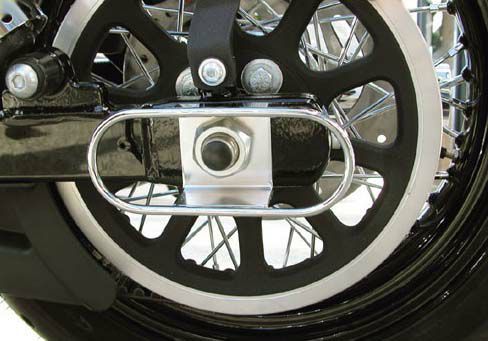 キジマ スイングアームバッグガード クローム ダイナ-02