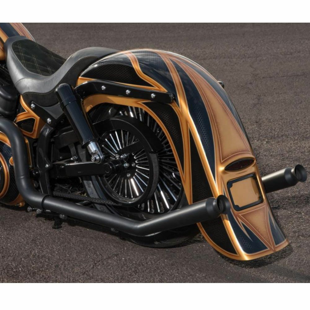 Dirty Bird El Jefe トランペットフルエキゾーストマフラー ソフテイル クローム 3