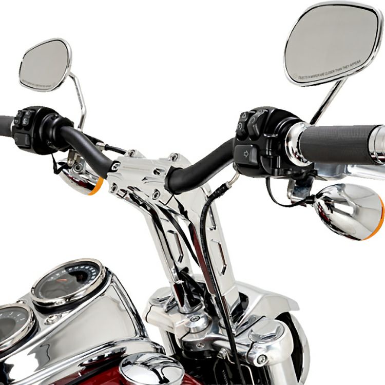 ファットハンドルバー&9インチライザーキット (クローム)