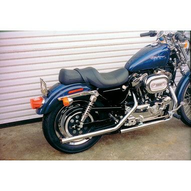 サイクルシャック 1.75インチ ドラッグパイプス スラッシュカット 86-03年スポーツスター-01