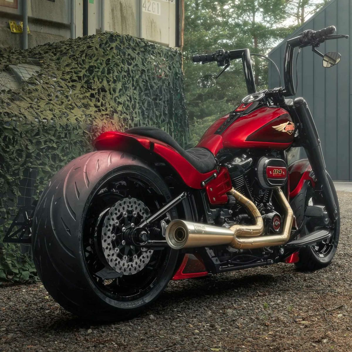  Monarch 配線済みハンドルバー 10インチ (ブラック) 1.25インチ径クランプ2