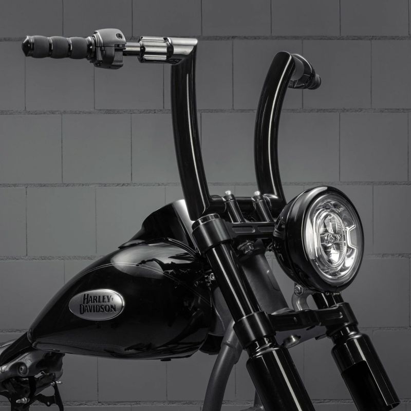  Monarch 配線済みハンドルバー 12インチ (ブラック) 1.25インチ径クランプ