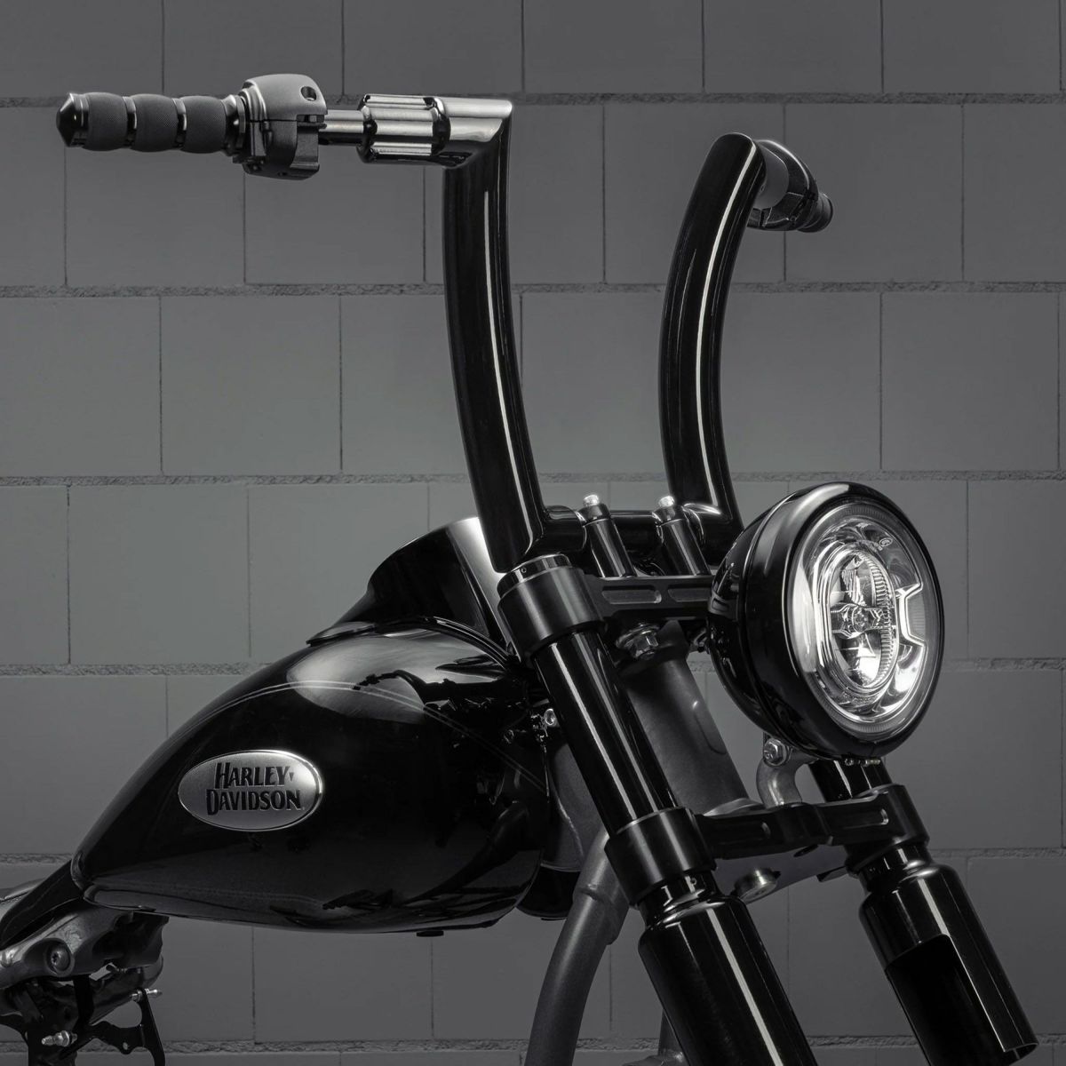  Monarch 配線済みハンドルバー 12インチ (ブラック) 1.25インチ径クランプ