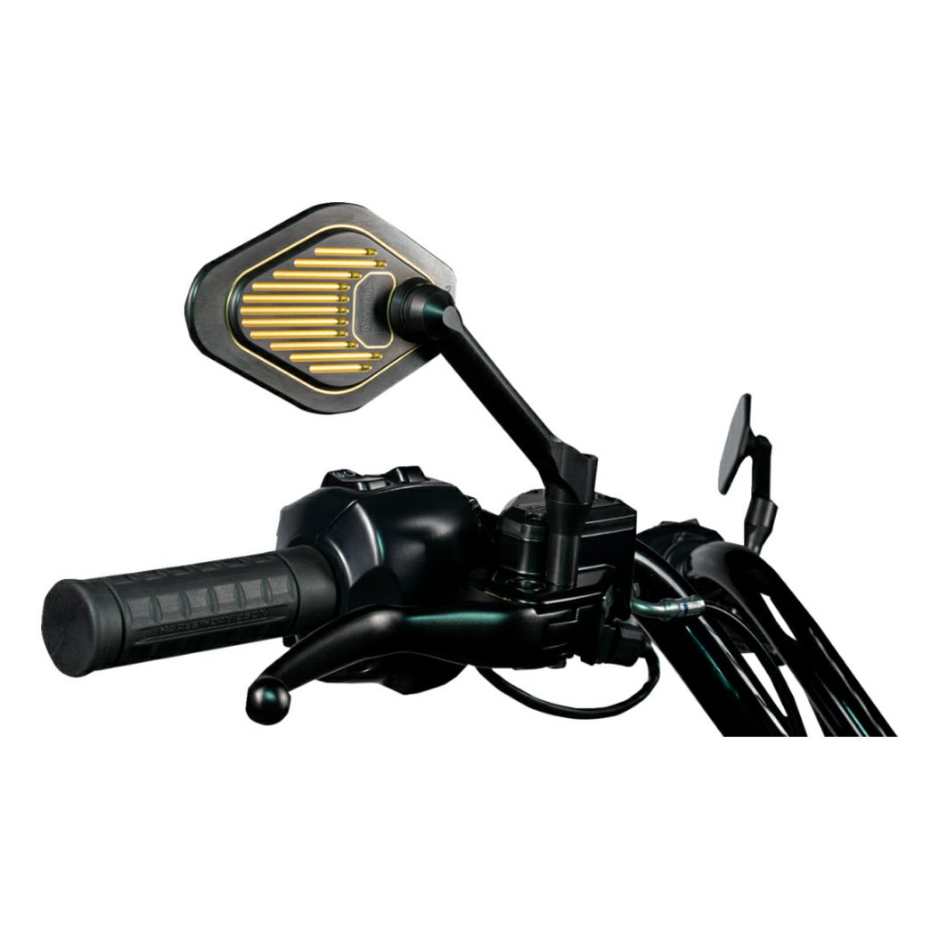 アジャスタブル・ミラー ショート 右用 (ブラック/ゴールド)3