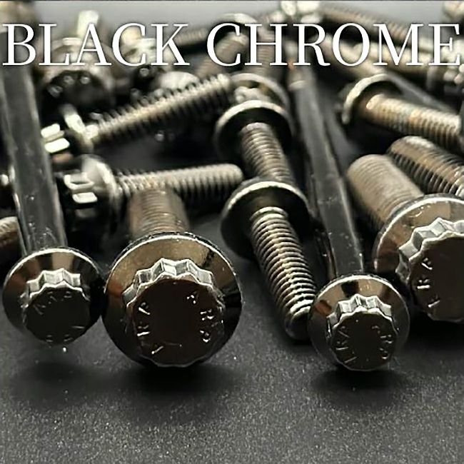 サドルバッグサポート用ボルトセット (ブラッククローム)1