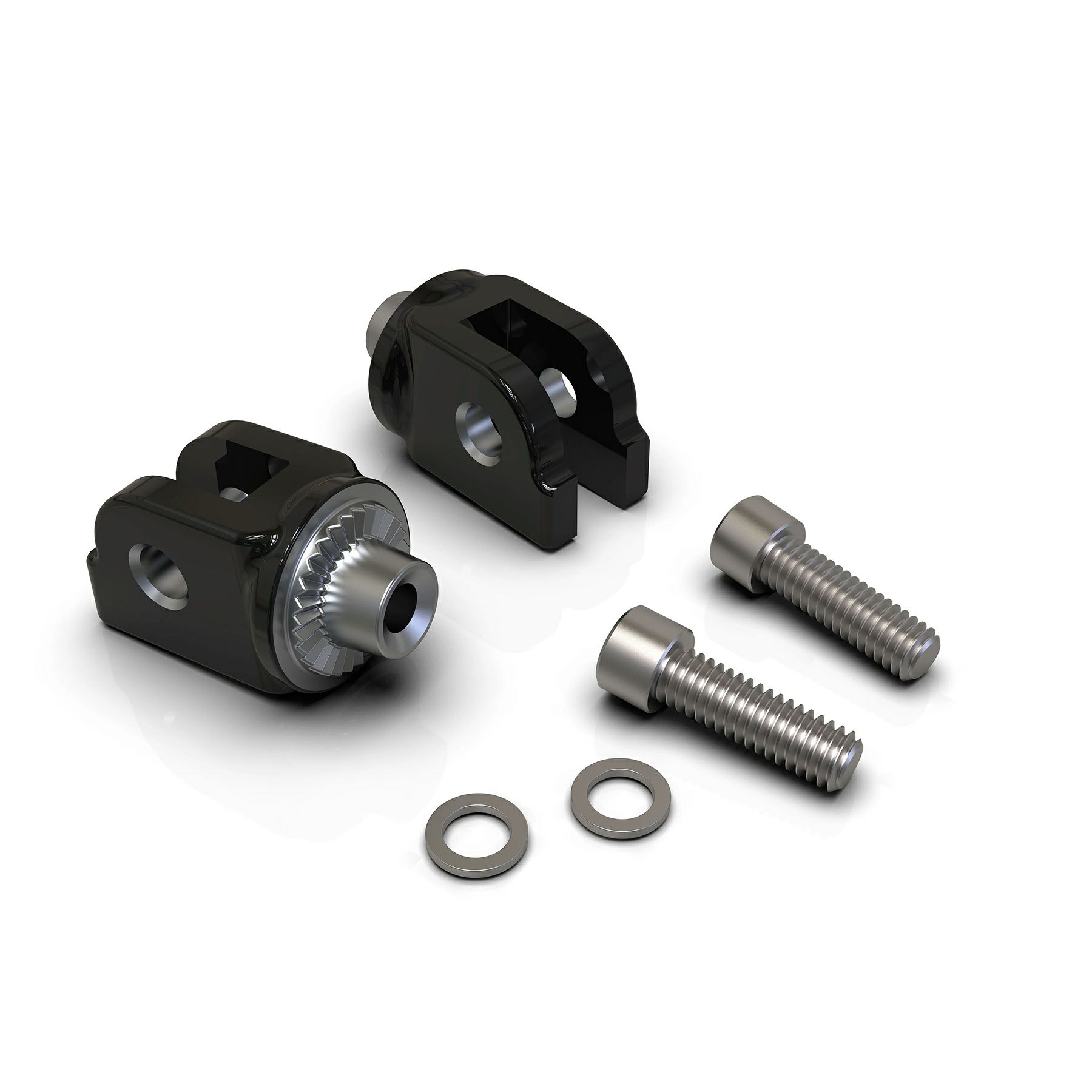 CIRO フットペグ用 M8ソフテイル・ライダーアダプター (ブラック