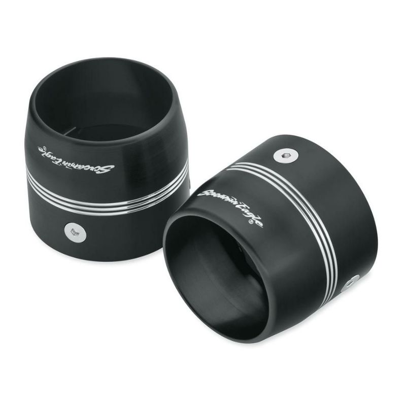 3.25インチ ストリートキャノンマフラー用　エンドキャップ　スラッシュカット　ジェットブラック-01