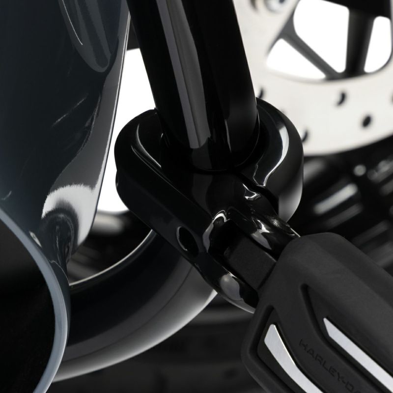 1.25インチ径エンジンガード用 ハイウェイペグマウント (ブラック)