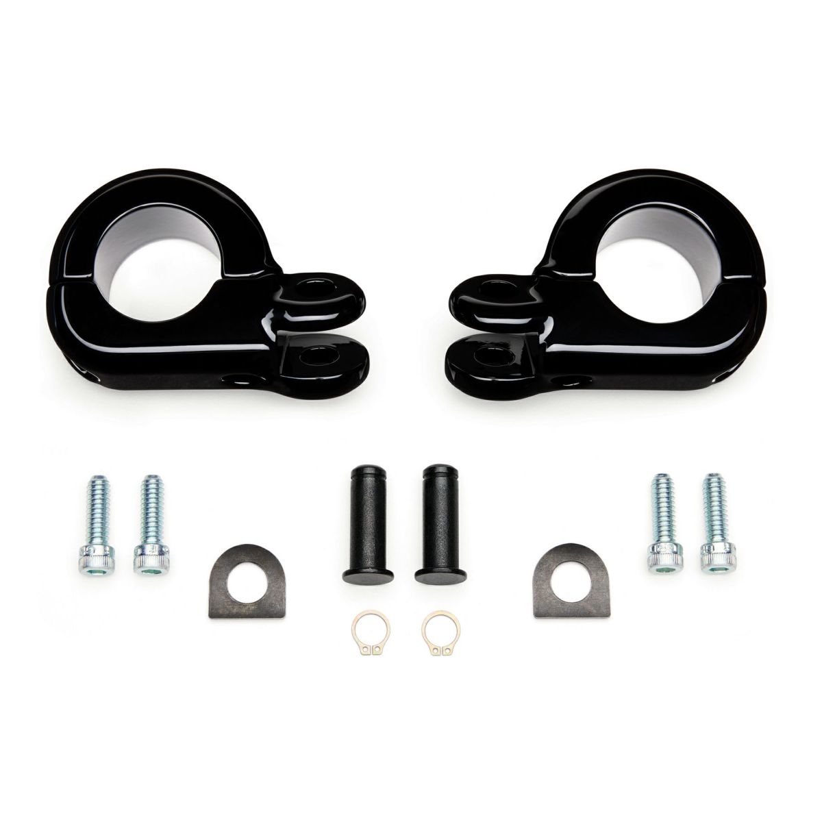 1.25インチ径エンジンガード用 ハイウェイペグマウント (ブラック)1