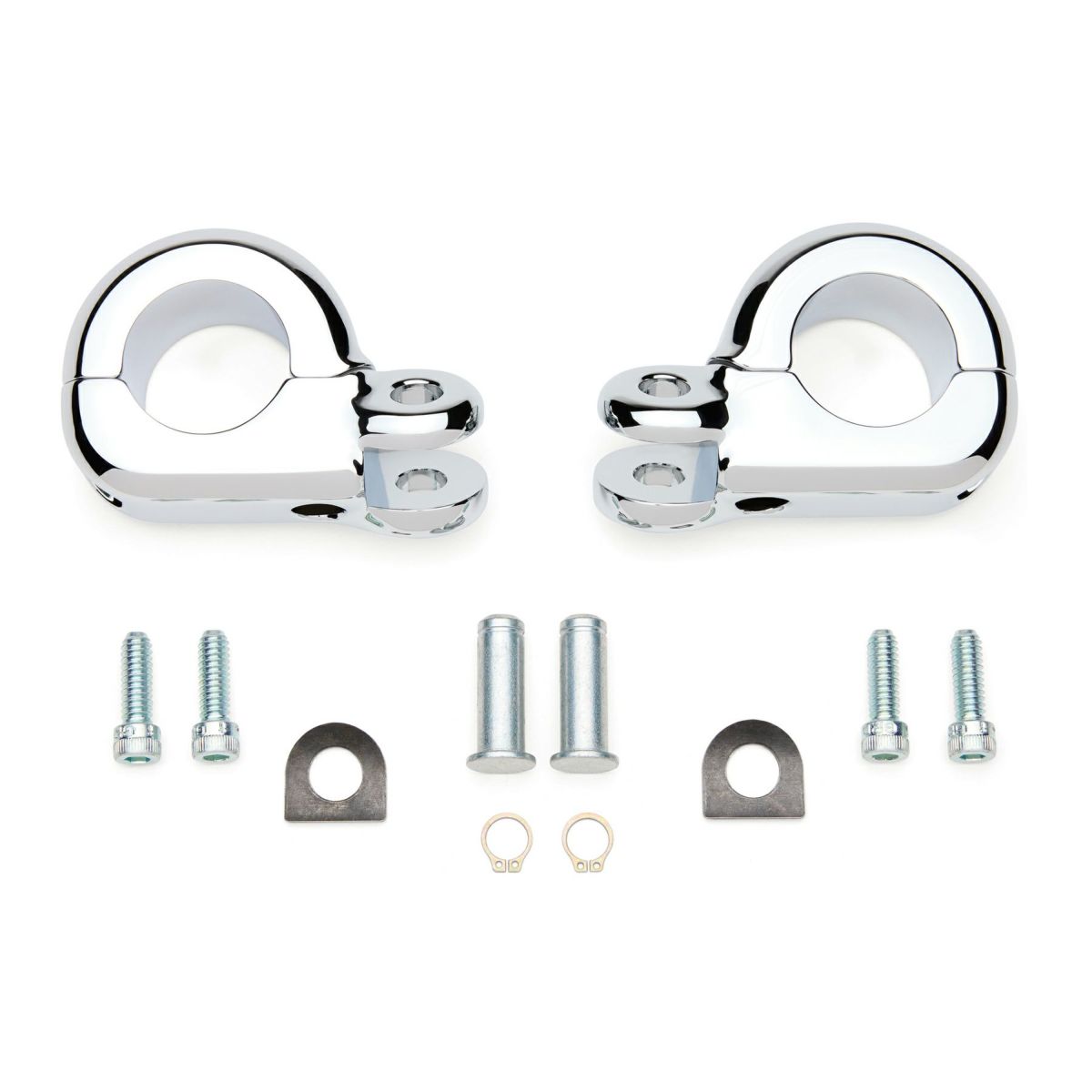 1.25インチ径エンジンガード用 ハイウェイペグマウント (クローム)1