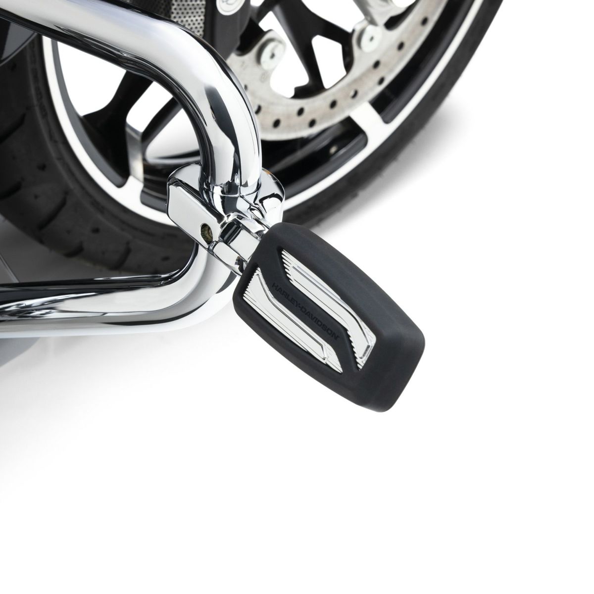 1.25インチ径エンジンガード用 ハイウェイペグマウント (クローム)2