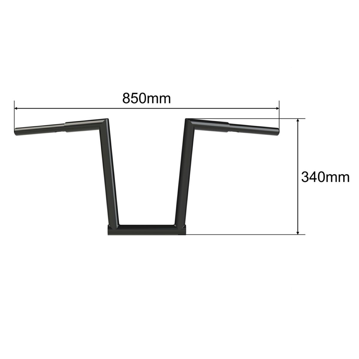 フリップ2・エイプハンドルルバー 34cm (マットブラック)3
