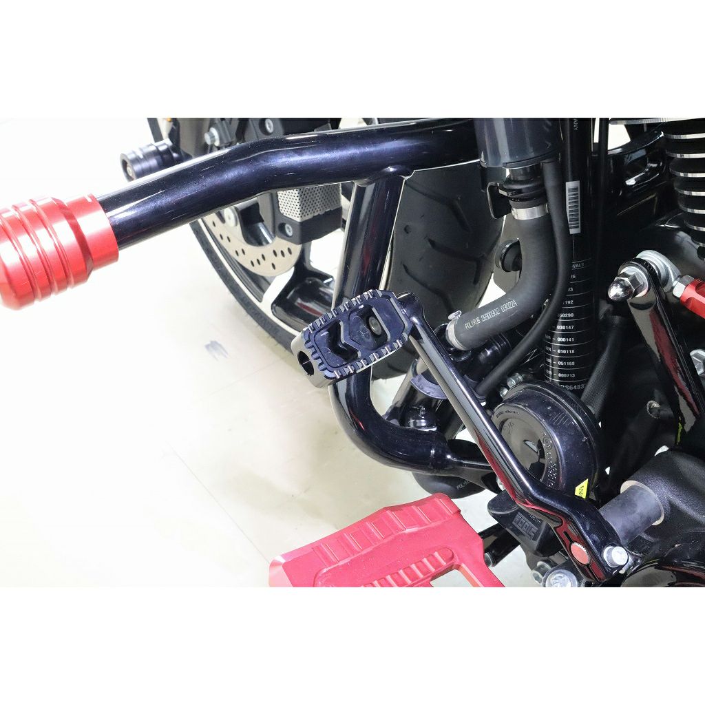 スピードラ ハーレー アルミ削り出しシフトペグ 角型 (ブラック)3