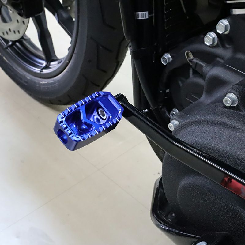 スピードラ ハーレー アルミ削り出しシフトペグ 角型 (ブルー)