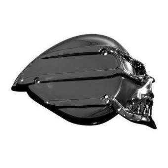 クリアキン スカル・エアクリーナー・カバー　Ｓ＆Ｓ用　ブラッククローム-01