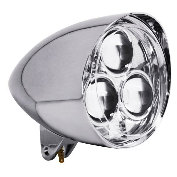 LEDヘッドライト 5-3/4インチ クローム ハウジング付き-01
